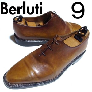 希少 初期 Berluti ベルルッティ 349 アレッサンドロ ノルウィージャン製法 ダブルソール シューズ 9 ライトブラウン パティーヌ