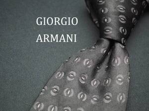 美品【GIORGIO ARMANI ジョルジオアルマーニ】 C1684 ブラック SILK ブランド ネクタイ 古着 良品