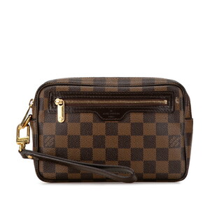 ルイ ヴィトン ダミエ ポシェット ビエ マカオ クラッチバッグ セカンドバッグ N41739 ブラウン PVC レザー LOUIS VUITTON 【中古】