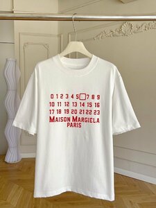 Maison Margiela マルタンマルジェラ　メンズ　Tシャツ　半袖　数字ロゴ　丸首　男女兼用　S-L　サイズ選択可能　MM6