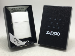 送料無料 ZIPPO[ジッポー]アーマーモデル 銀メッキ100ミクロン 162番 サテーナ