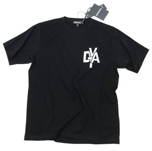 ストリートでスポーティーな大人のラグスポTシャツ！【 DUVETICA / デュベティカ (伊 】アイコンプリントのブラックＴシャツ SM / UNISEX