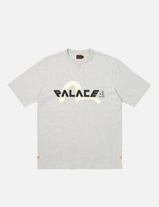 PALACE x EVISU コントラスト ロゴプリント TEE GREY