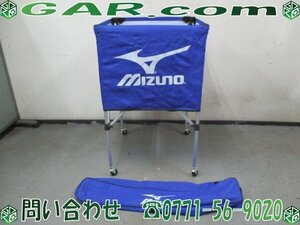 ヂ53 MIZUNO/ミズノ ボールカゴ バレーボール 収納カゴ 折りたたみ式 ケース付き