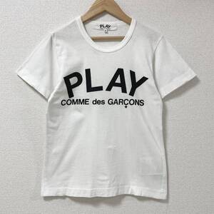 PLAY COMME des GARCONS 定番 ロゴ Tシャツ ホワイト 白 Mサイズ プレイ コムデギャルソン 半袖 カットソー Tee archive 4060301