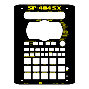 ローランド SP-404SX カスタムスキン 黒 黄文字 サンプラー スキンシール ステッカー Roland SP-404 SP404SX SP404