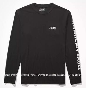 〓残りわずかです!! アメリカンイーグル/US XXXL/AE 24/7 Active Graphic ロンTee/Dark Shadow