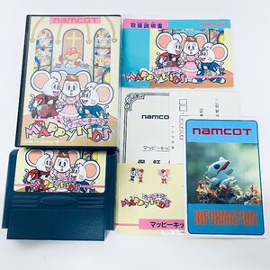 1円出品 FC ファミコン マッピーキッズ ソフト 箱説・はがき・保証書・シール未使用付 起動確認済