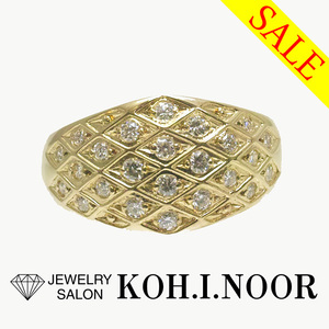 《SALE》ミキモト ダイヤモンド 0.35ct 18金イエローゴールド K18YG リング MIKIMOTO