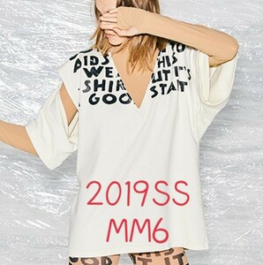 2019SS MM6 AIDSチャリティオーバーサイズスウェットTシャツ／メゾンマルジェラ