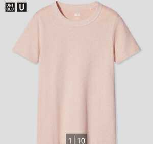 値下げ！ユニクロ UNIQLO クールネックT【M】 ピンク