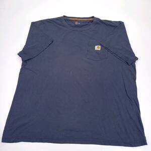 2XL フェード ナス紺 carhartt カーハート Tシャツ 無地 丸首 ネイビー 半袖 ポケット リユース ultramto ts2534