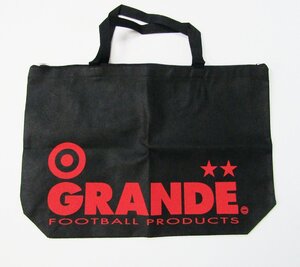 GRANDE グランデ 不織布BIG.トートエコBAG　ブラックｘレッド