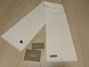 BURBERRY　バーバリー　マフラー　ウール100％　アイボリー　美品 送料無料!!