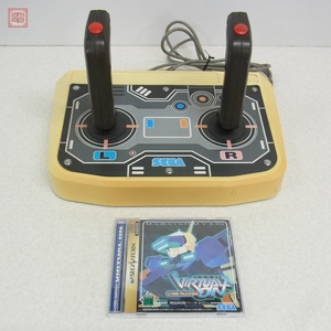 動作品 SS セガサターン ツインスティック HSS-0151 + 電脳戦機バーチャロン SEGASATURN TWIN-STICK セガ SEGA ソフト付 難有【20