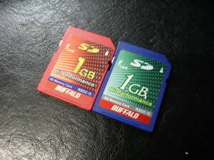 動作保証！BUFFALO Hi-Performance SDカード 1GB 2枚セット