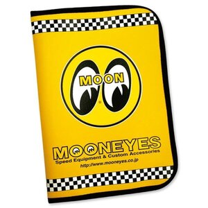 ムーンアイズ アイボール チェッカー 車検証入れ（MGC044YE） カータイトルホルダー MOONEYES