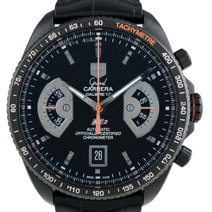 タグホイヤー TAG HEUER グランドカレラ キャリバー17 RS2 CAV518K.FC6268 腕時計 チタン レザー 自動巻き ブラック メンズ 【中古】