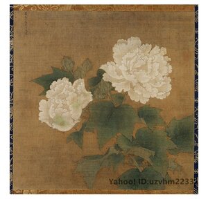 宋 李迪 紅白芙蓉図 25 x 50 cm 装飾 コレクション 掛け物