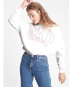 「GAP」 スウェットカットソー L ホワイト レディース