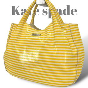 良品Kate spade ケイトスペード　トートバッグ　ボーダー　A4可