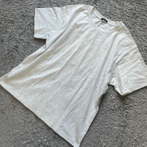 背中フレームロゴ山プリント半袖Tシャツ杢グレーL★ゆうパケット配送可能★新品48