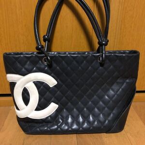 シャネル CHANEL カンボンライン トートバッグ　シリアルシールあり