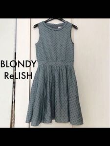 ブロンディーリリッシュ BLONDY ReLISH ワンピース ひざ丈 ノースリーブ ドット