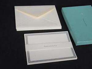 ■美品■ TIFFANY＆Co ティファニー レターセット メッセージカード 手紙 封筒 便箋 アイボリー系 DH0695