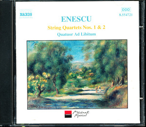 盤面良好 NAXOS アド・リビトゥム四重奏団/Quatuor Ad Libitum - エネスク：弦楽四重奏曲第1・2番　4枚同梱可能　10B00004VROD