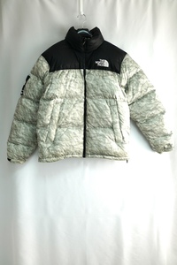 中古 19AW SUPREME THE NORTH FACE シュプリーム ノースフェイス ペーパー プリント ヌプシ ダウン ジャケット Mサイズ ND91806I