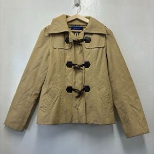  美品　BURBERRY BLUE LABEL フーデッドコート　フード付き　コート　ジャケット　ノバチェック　 ベージュ　レディース　Mサイズ