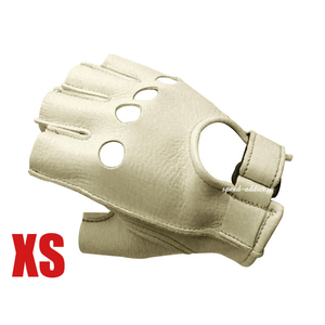 CHURCHILL GLOVE FINGERLESS OT CREAM XS/チャーチルグローブフィンガーレス白white鹿革本革春用春夏用サマーグローブレディース女性用usa