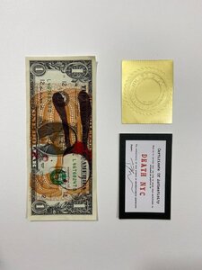 DEATH NYC signed U.S dollar bill USドル札 紙幣 世界限定 草間彌生 かぼちゃ スヌーピー 現代アート