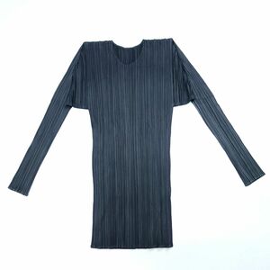 PLEATS PLEASE ISSEY MIYAKE プリーツプリーズ イッセイミヤケ プリーツカットソー ロンT 3 ブラック レディース