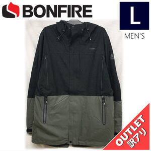 【OUTLET】 BONFIRE CONTROL STRETCH JKT カラー:BLACK Lサイズ メンズ スノーボード スキー ジャケット JACKET アウトレット