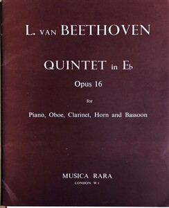 ベートーヴェン 五重奏曲・Op.16 (木管四重奏+ピアノ） 輸入楽譜 Beethoven Quintet in Eb for Piano and Wind Instruments Op.16 洋書