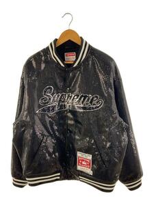 Supreme◆スタジャン/XL/ポリエステル/BLK/Sequin Varsity Jacket