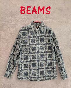 BEAMS ビームス 小花柄 ハーフボタンBDシャツ　m26057899540