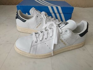 adidas アディダス STANSMITH スタンスミス 白 ホワイト 黒 本革 天然皮革 正規店購 adidas ORIGINALS 27㎝ S75076 