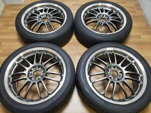 【希少】18インチ 7.5J +50 PCD100 RAYS RE30 FS/DC 鍛造 STI BRZ 86 レガシィ インプレッサ プリウス レクサス CT200h TE37 CE28 ZE40 G25