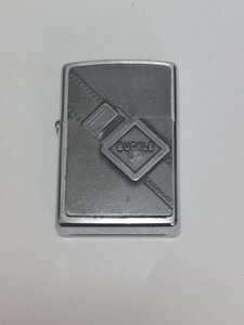 ④レア希少ジッポ 2001年 メタル張りzippo buckle up バックル アップ ヴィンテージジッポ オイルライター