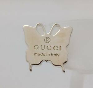 GUCCI グッチ SV 片耳ピアス 1.9g 蝶