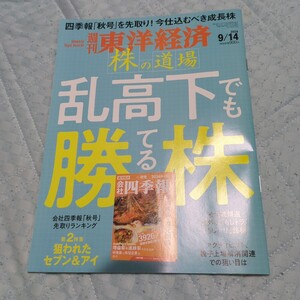 週刊東洋経済 2024年9月14日号 株の道場 乱高下でも勝てる株