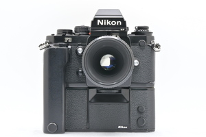 Nikon F3HP ハイアイポイント 187万台 + AI-S Micro-NIKKOR 55mm F2.8 + MD-4 + DW-4 ニコン フィルムカメラ MF一眼レフ ■25348