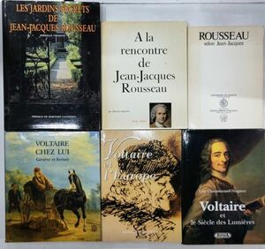y0104-27.フランス 哲学 書籍まとめ/ヴォルテール/ルソー/啓蒙主義/思想/社会科学/18世紀/洋書/大判/文芸評論/ Voltaire / Rousseau
