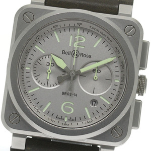 ベル＆ロス Bell＆Ross BR03-94-GR-ST ホロラム クロノグラフ 自動巻き メンズ _837741