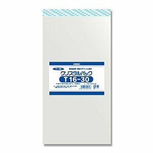 シモジマ ヘイコー 透明 OPP袋 クリスタルパック テープ付 16×30cm 100枚 T16-30 006741700