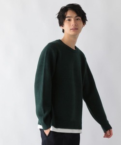 「GLOBAL WORK」 長袖ニット SMALL カーキ メンズ