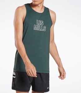 S　　★日本完売★新品★男性用★リーボック★Reebok★緑色【2020春夏新作】LES MILLS アクティブチル タンクトップ